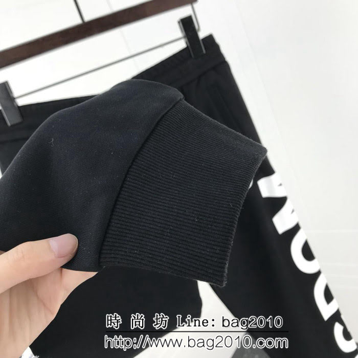 BURBERRY巴寶莉 19ss限量版 kingdom系列款 純棉加絨衛褲 舒適保暖 高版本情侶款 ydi2183
